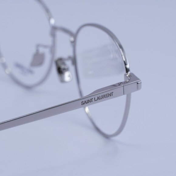 Saint Laurent SL532 005 Eyeglasses Silver 53mm Round Frame - Picture 4 of 11
